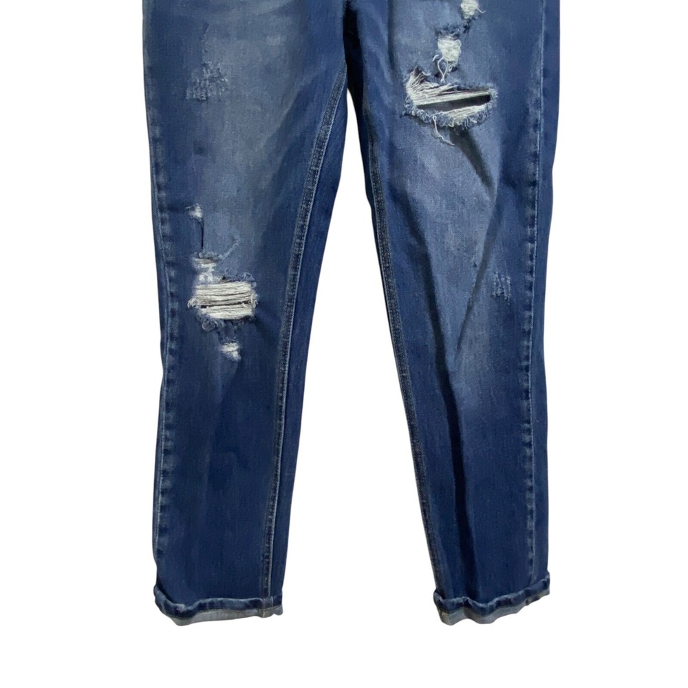Kancan Estilo‎ Distressed Ankle Skinny Jeans Ripped Denim Blue Wash Size 7/27 - Picture 9 of 11
